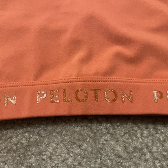 Women’s Peloton Strappy Sparkly Sports Bra Rust Orange Size M - Picture 5 of 8